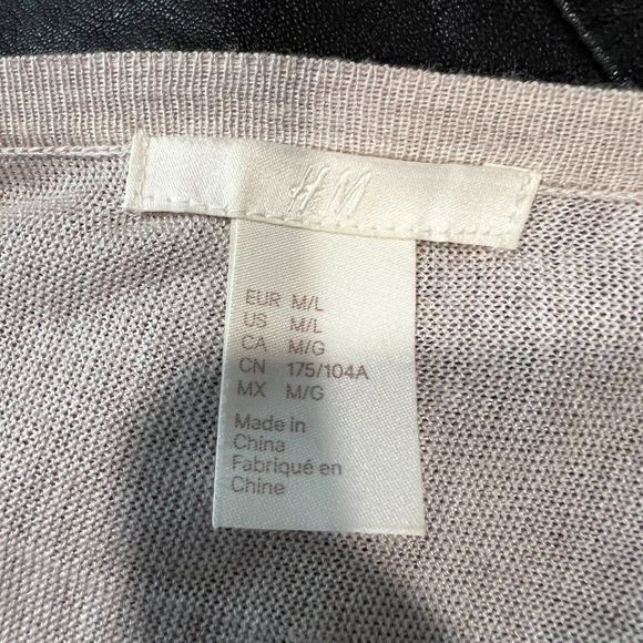 H&M Beige Black Stripe‎ Cardigan (M/L) - Picture 6 of 8